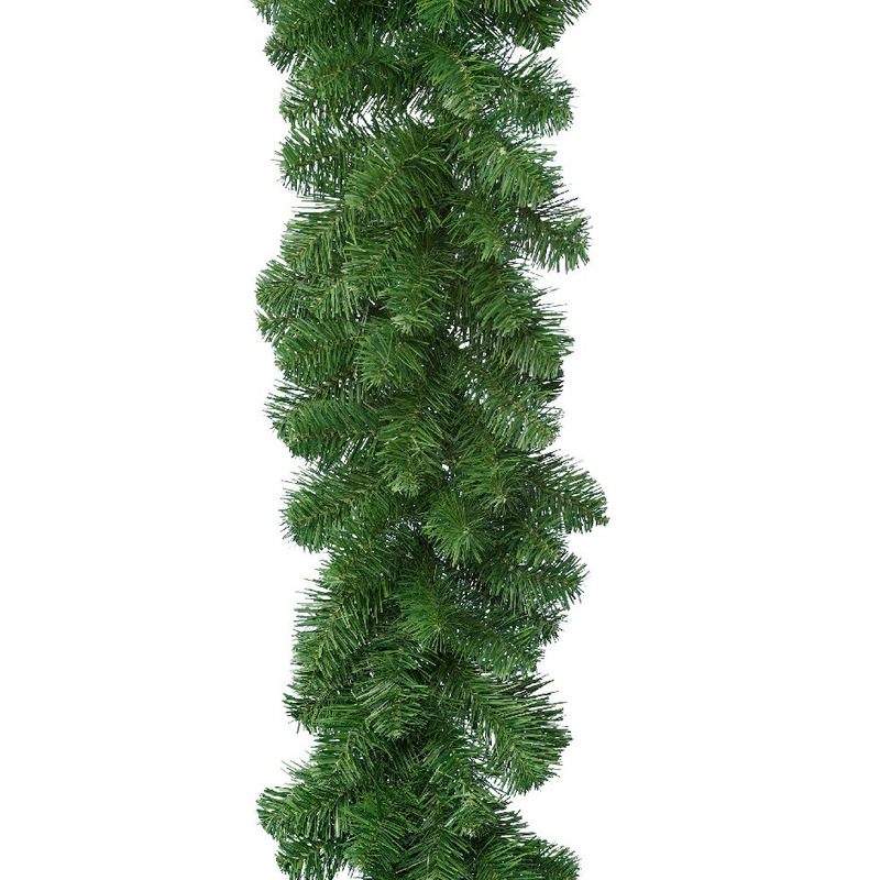 1x Groene dennenslingers guirlandes extra vol 270 x 30 cm