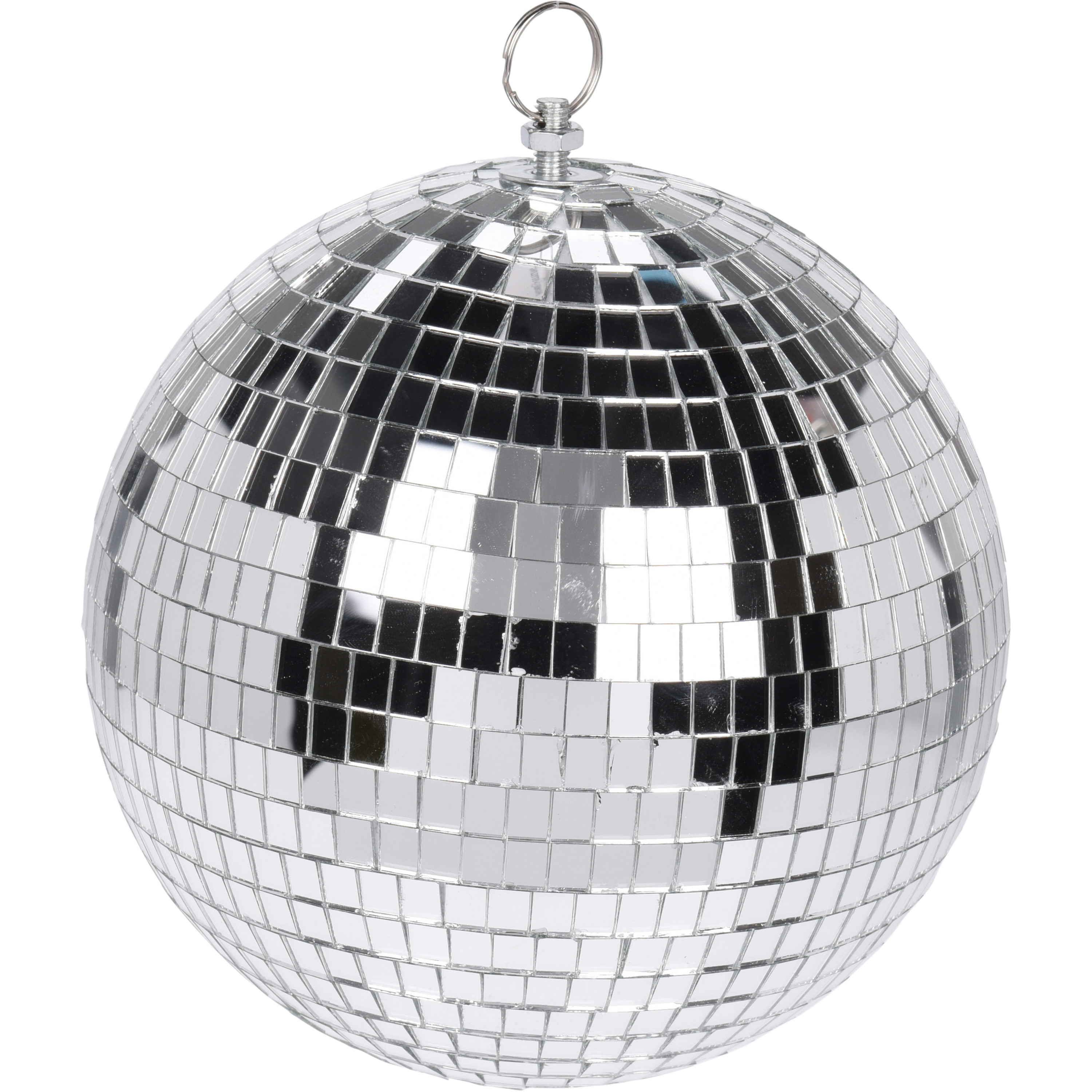 1x Grote zilveren disco kerstballen discoballen discobollen glas foam 18 cm