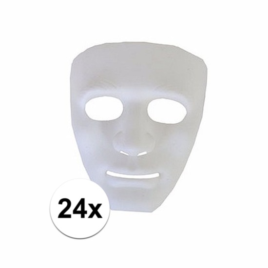24 witte geesten maskers