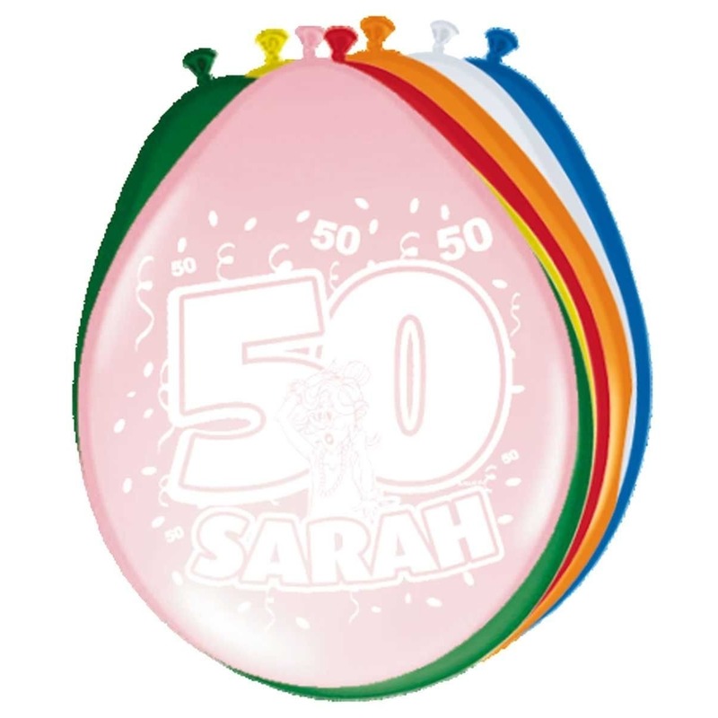 24x stuks ballonnen 50 jaar Sarah