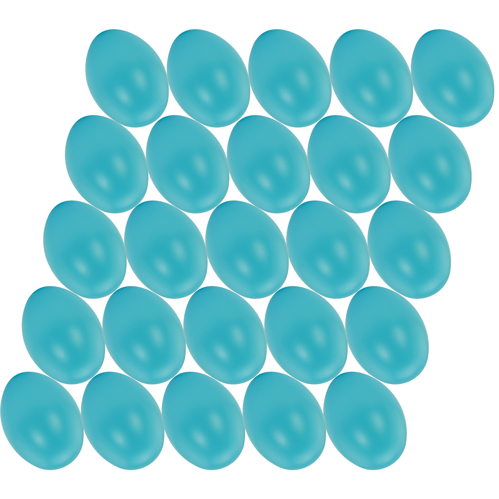 25x stuks lichtblauw hobby knutselen eieren van plastic 4.5 cm