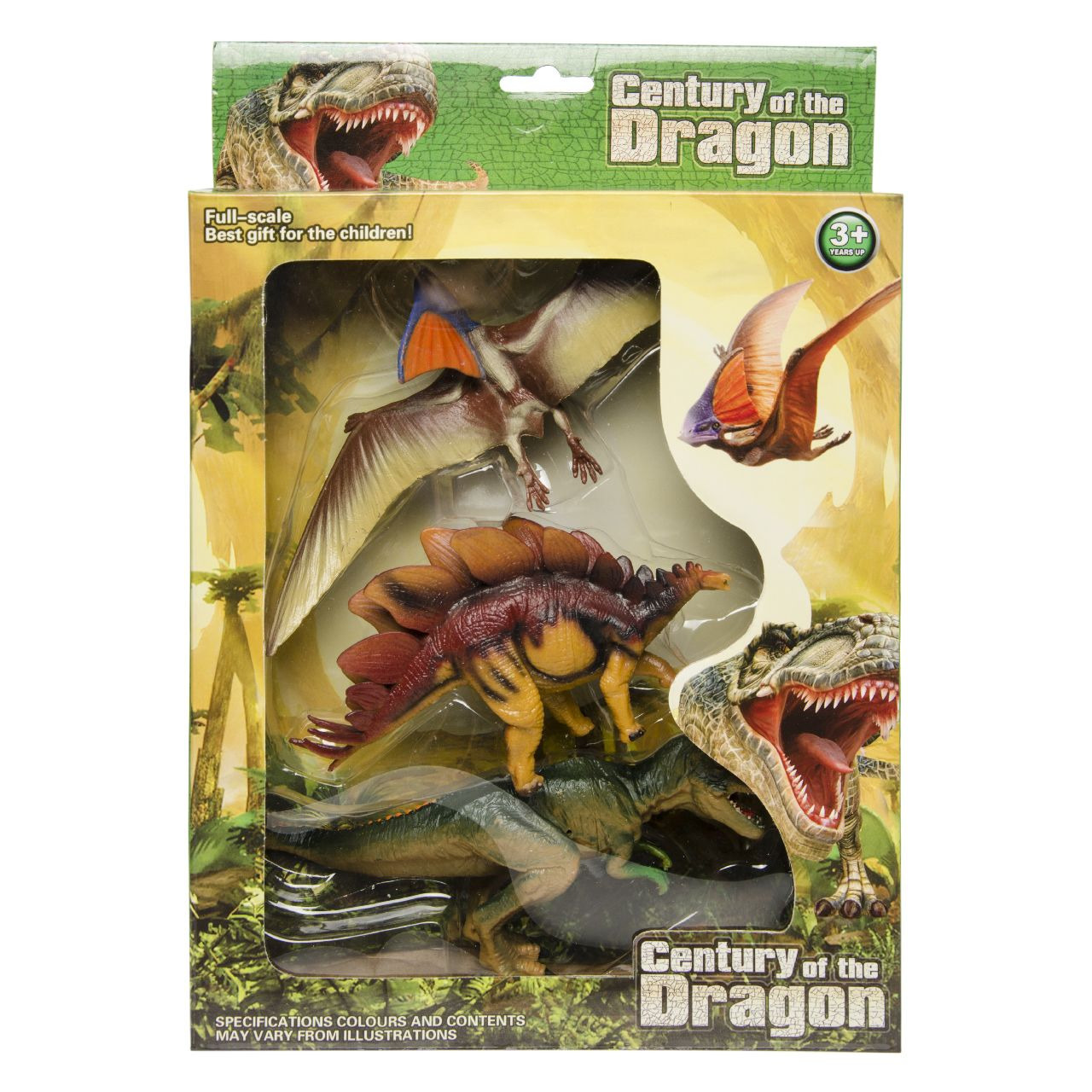 3x Plastic dinosaurussen speelgoed figuren voor kinderen