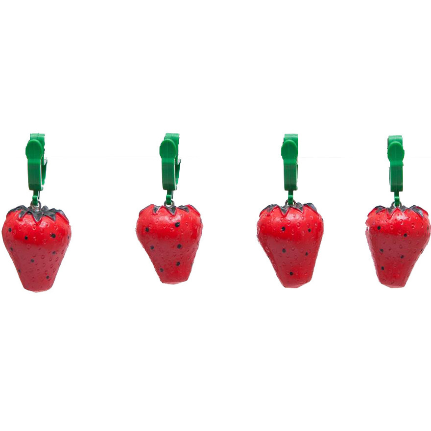 4x Tafelkleedgewichtjes aardbeien 4 cm kunststof bestellen 6.99 bij Knuffelparadijs