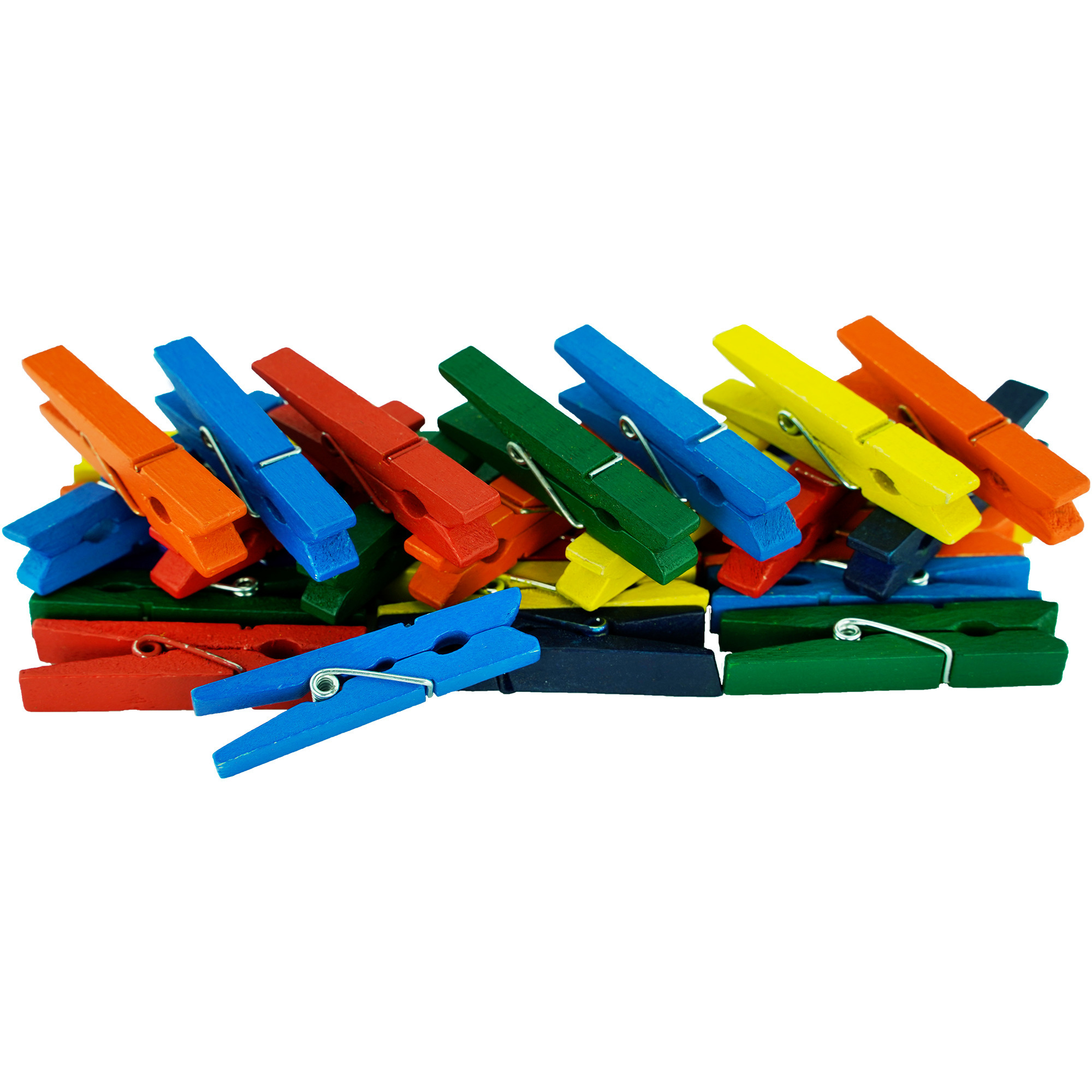 50x stuks multi color kleur hobby knutselen mini knijpers knijpertjes 4.5 cm
