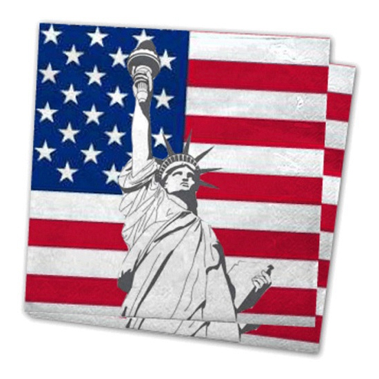 Amerikaanse thema servetten 20 st