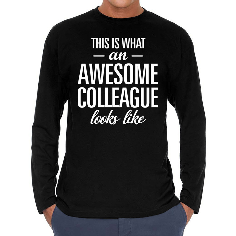Awesome colleague collega cadeau t shirt long sleeves heren