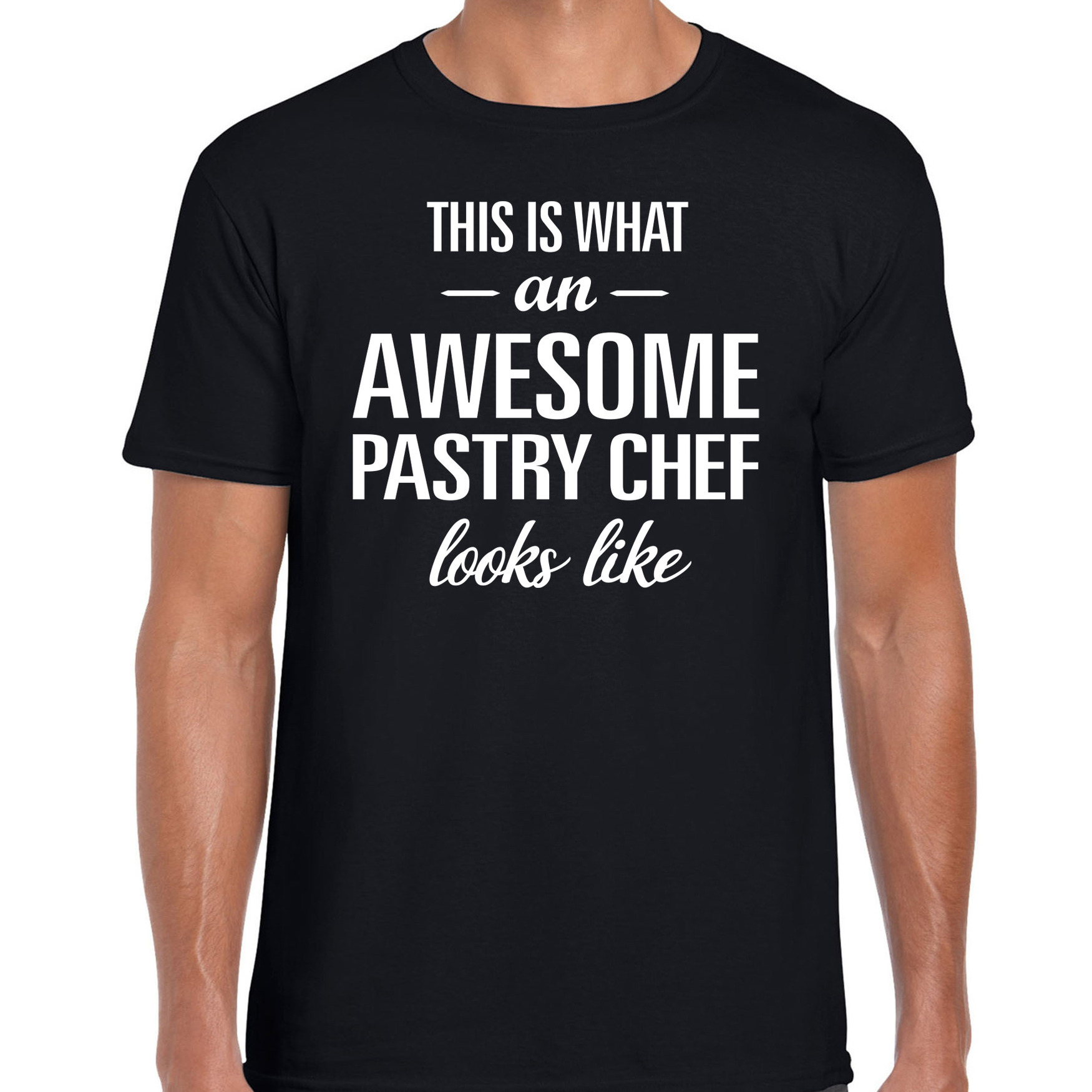 Awesome pastry chef geweldige banketbakker cadeau t shirt zwart voor heren