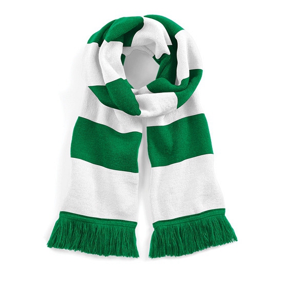 Beechfield retro sjaal groen wit