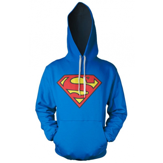 Blauwe capuchon sweater Superman logo
