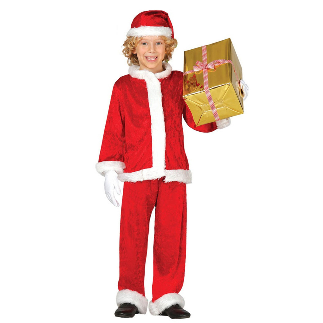 Budget pluche Kerstman verkleed kostuum voor kinderen 3 delig