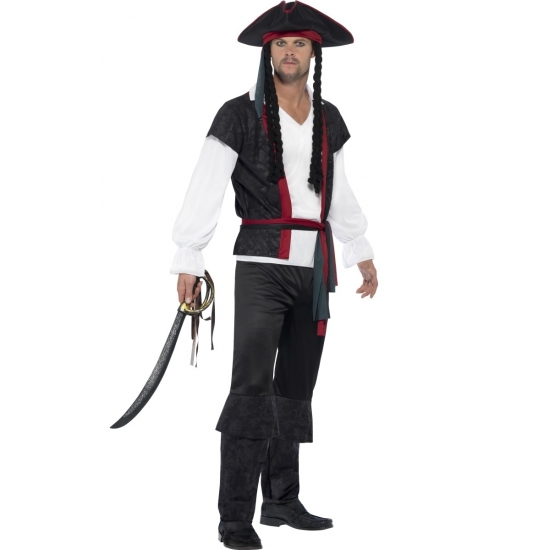 Feest piraat verkleedoutfit voor heren