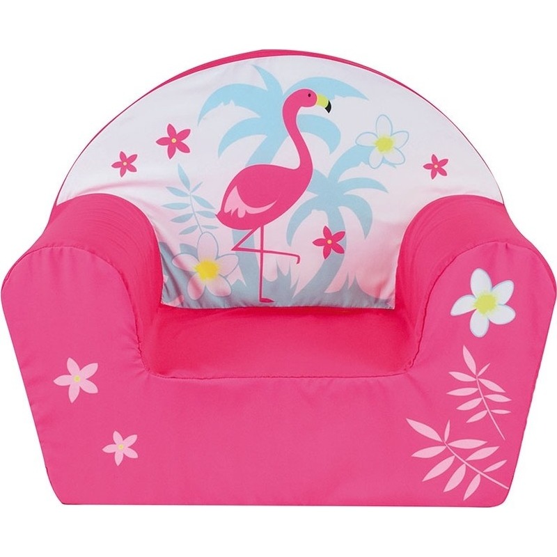Flamingo kinderstoel/kinderfauteuil voor peuters 33 x 52 x 42 cm