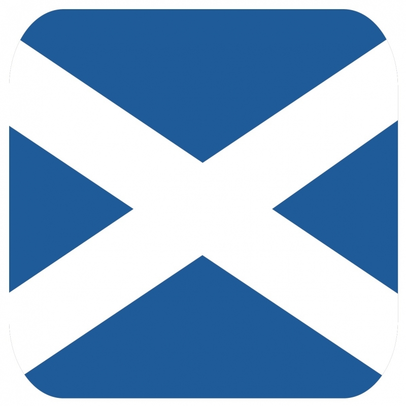 Glas viltjes met Schotse vlag 15 st