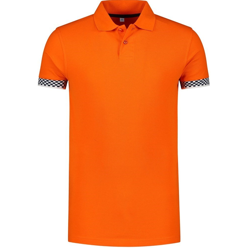 Grote maten oranje polo shirt racing Formule 1 voor heren
