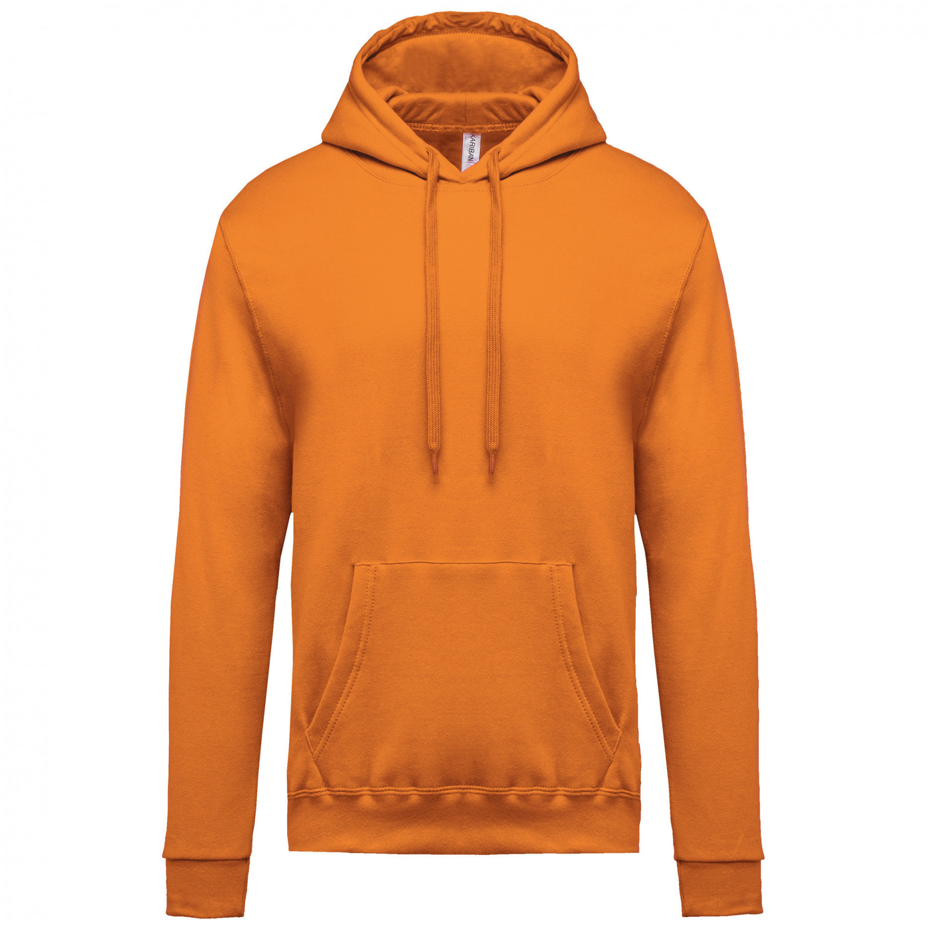 Grote maten oranje sweater/trui hoodie voor heren. casual sweater/hoodie met capuchon in de kleur oranje voor ...