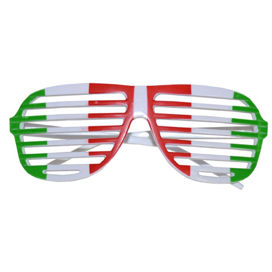 Italie lamellen supporters bril voor volwassenen bestellen voor 3.99 bij het Knuffelparadijs