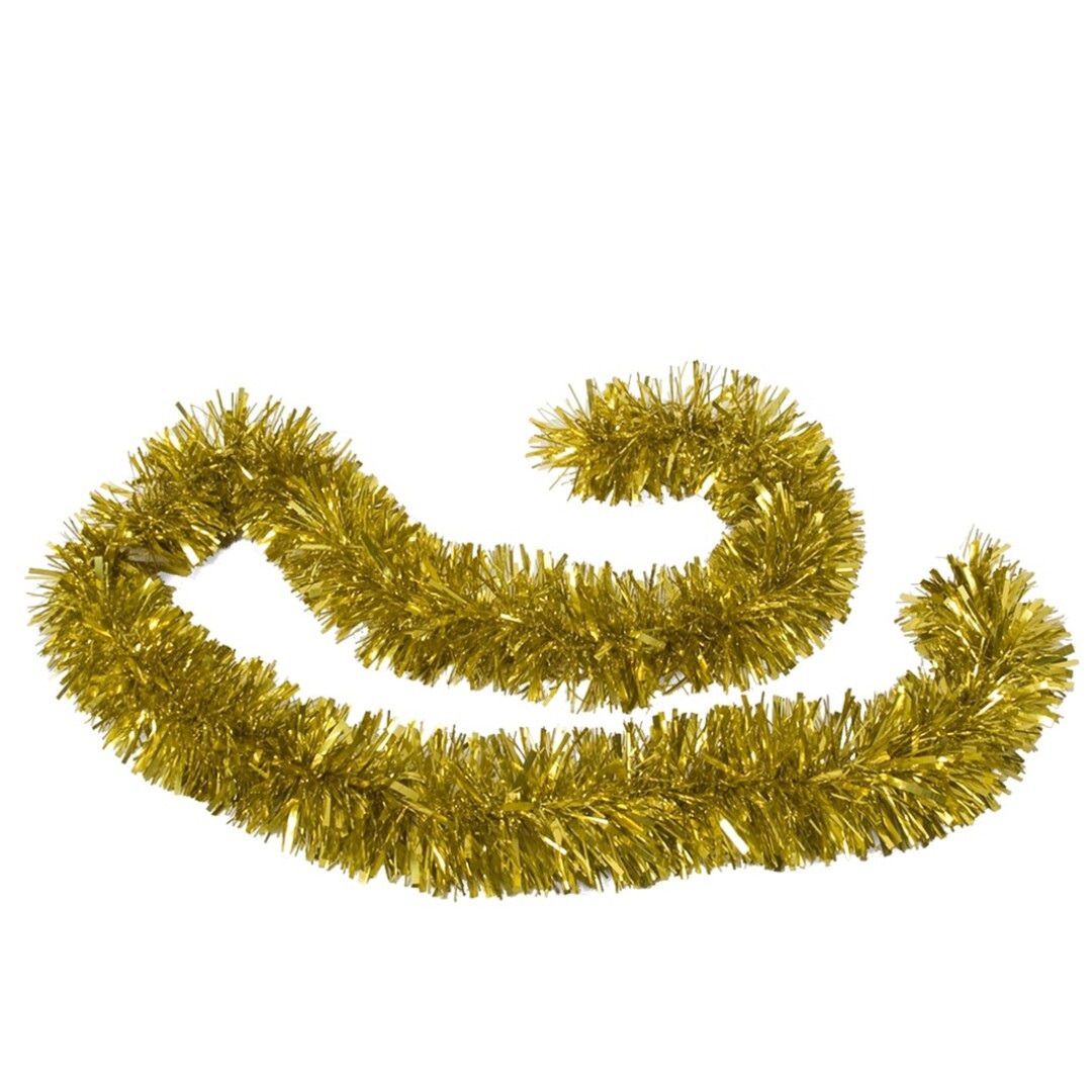 Kerstboom folie slingers lametta guirlandes van 180 x 12 cm in de kleur glitter goud