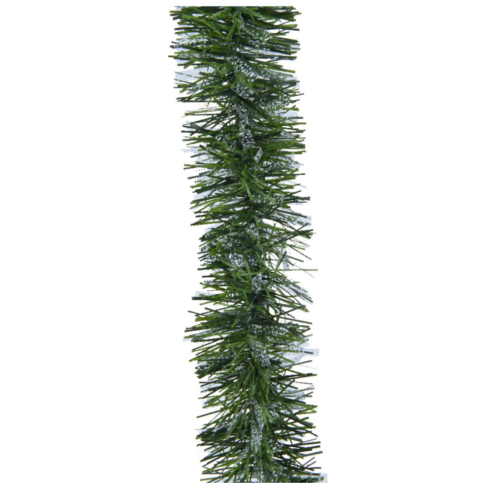 Lametta kerstslinger groen transparant folie 270 x 7,5 cm