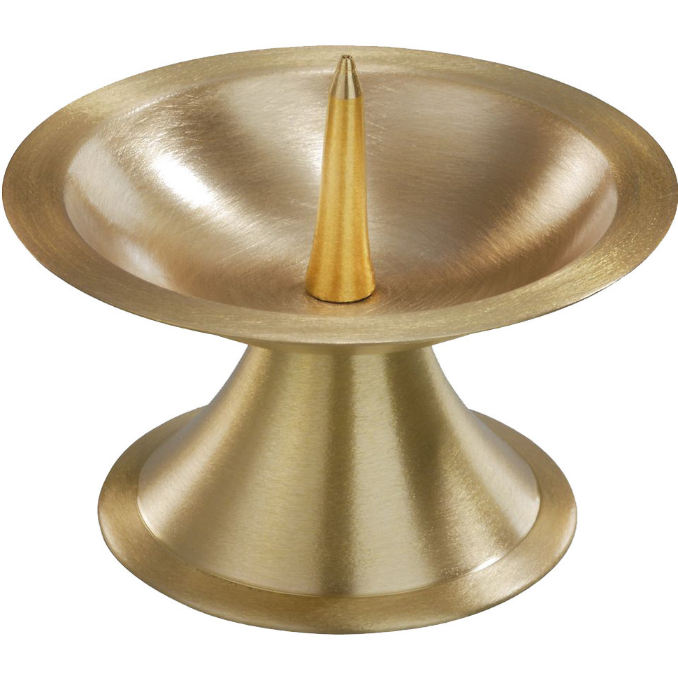 Luxe metalen kaarsenhouder goud voor stompkaarsen van 5 6 cm