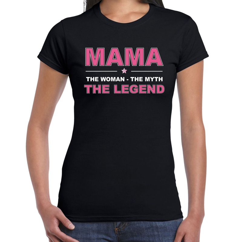 Mama the legend cadeau t shirt zwart voor dames