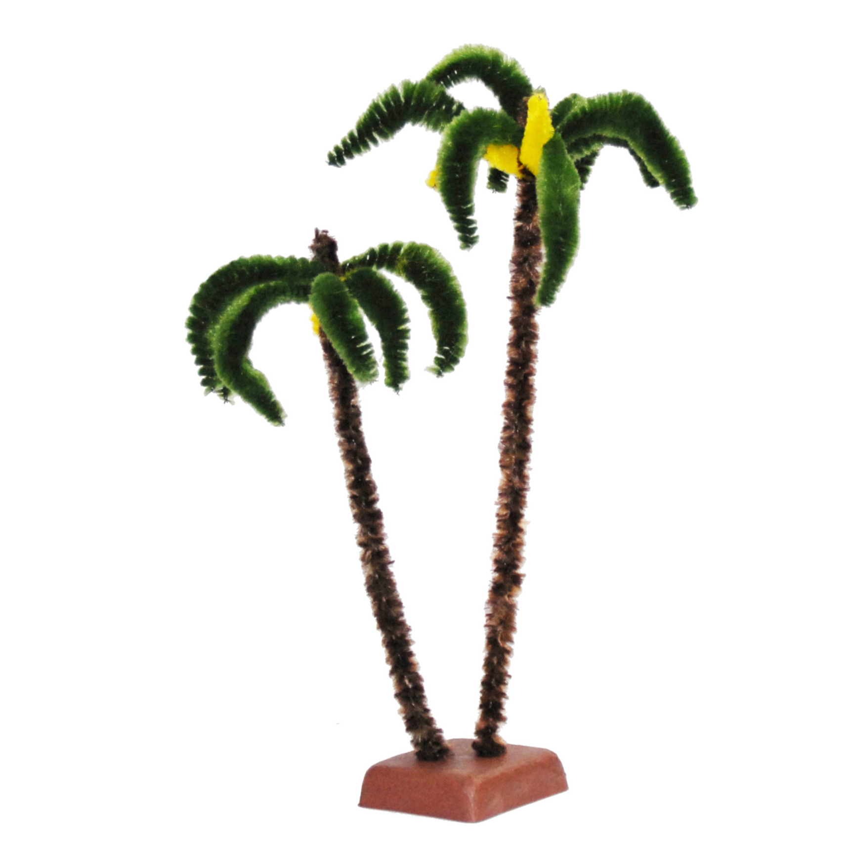 Miniatuur beeldje palmboom 22 cm kunststof