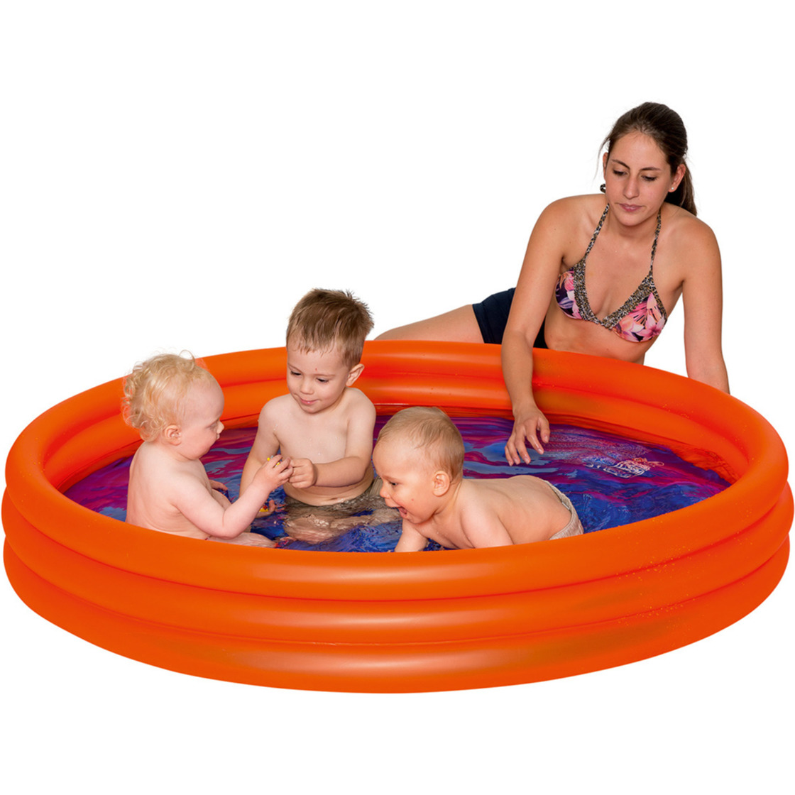 Oranje opblaasbaar zwembad 157 x 28 cm speelgoed