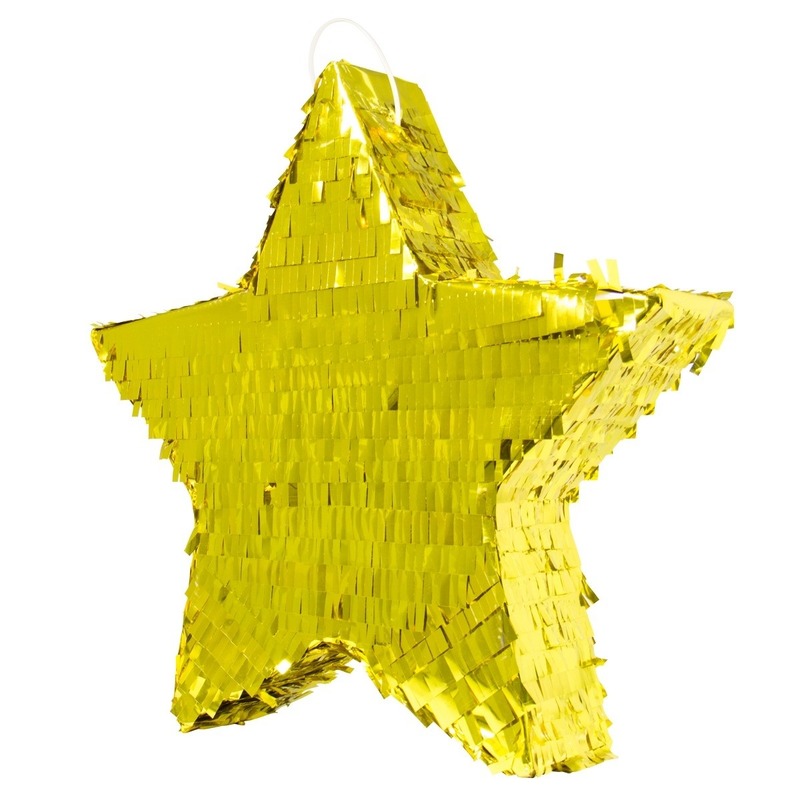 Pinatas stervorm goud 45 cm