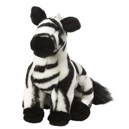 Pluche zebra knuffelbeest 18 cm