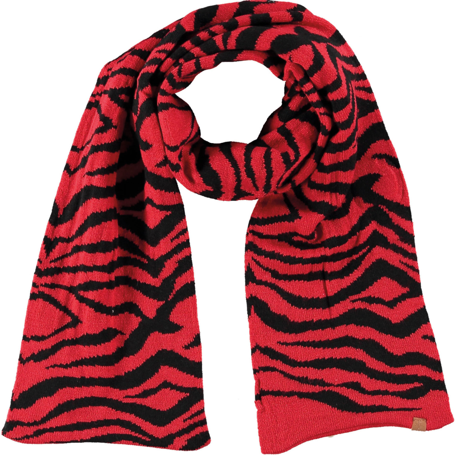 fluiten Pa Theoretisch Rode/zwarte tijger/zebra strepen patroon sjaal/shawl voor meisjes bestellen  voor € 11.99 bij het Knuffelparadijs