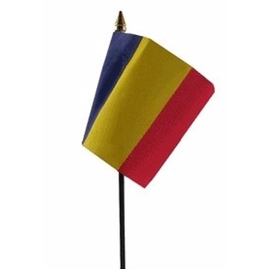 Roemenie vlaggetje met stokje