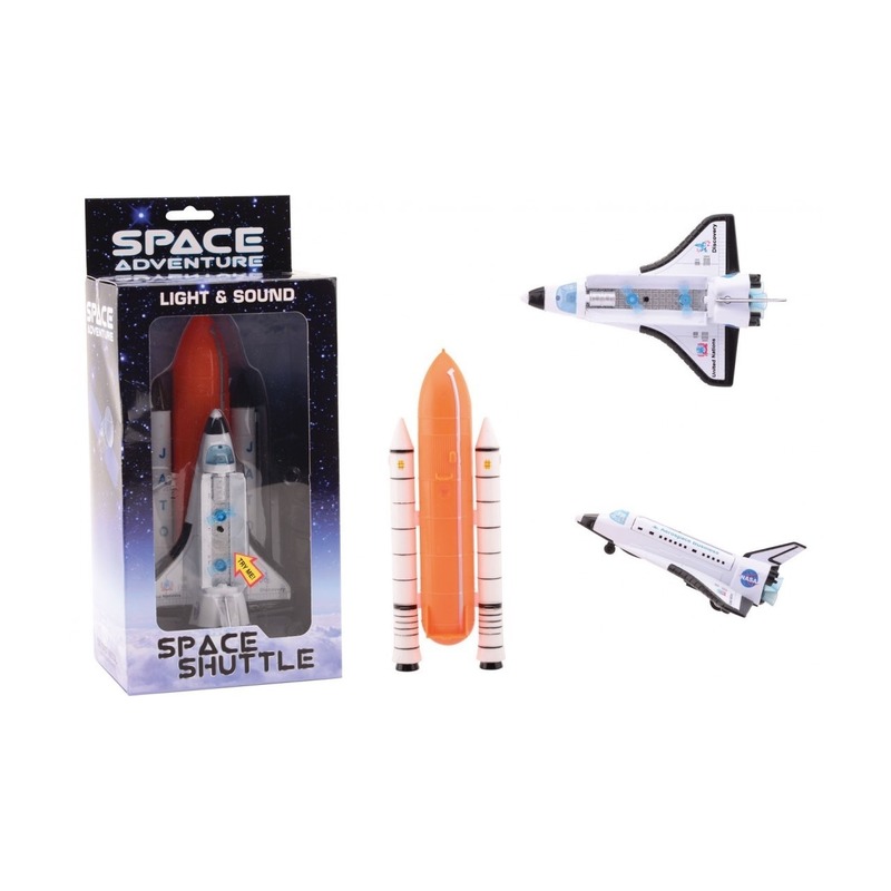 Space shuttle met licht en geluid 30 cm