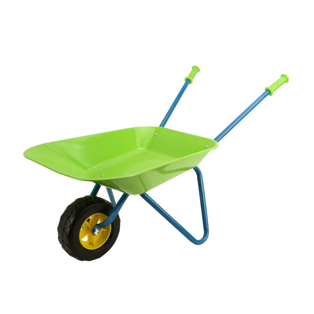 Speelgoed kruiwagen metaal groen 78 cm voor kinderen