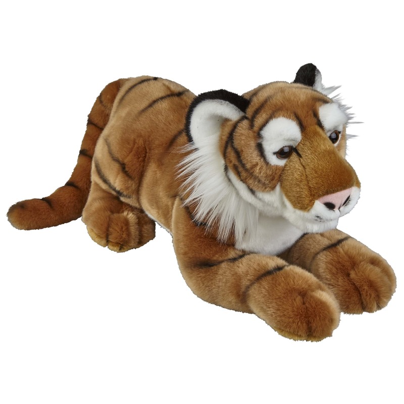 Tijgers speelgoed artikelen tijger knuffelbeest bruin 50 cm