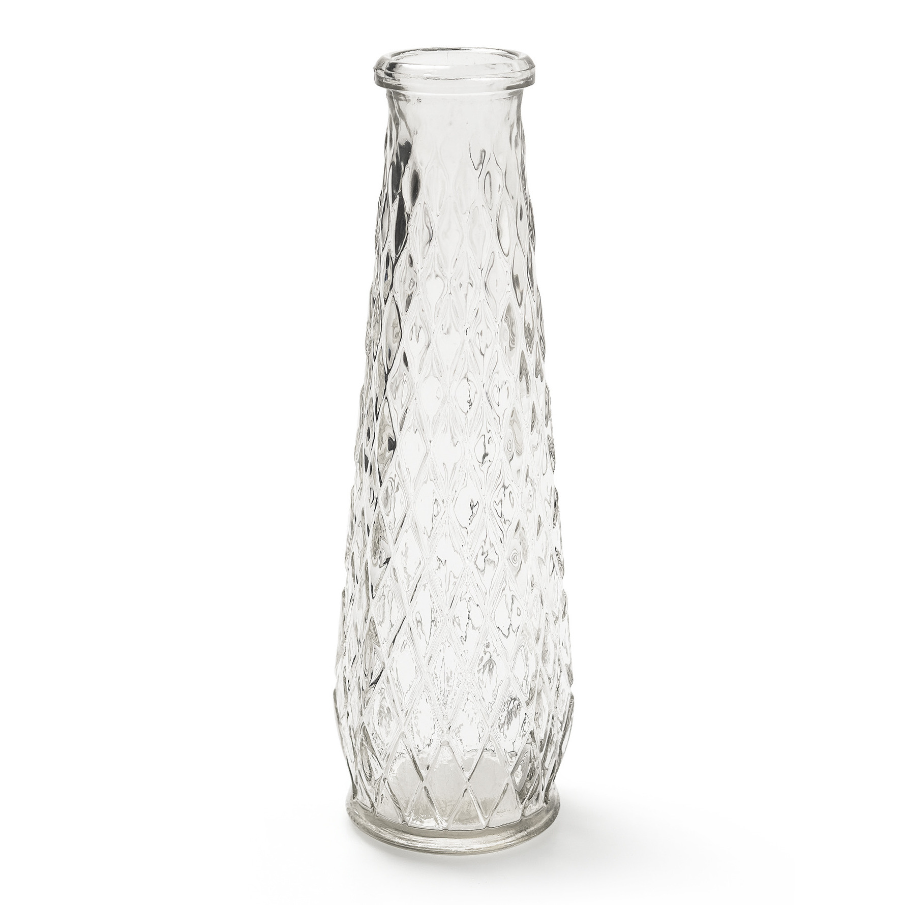 Transparante vaas vazen van glas 6 x 22 cm