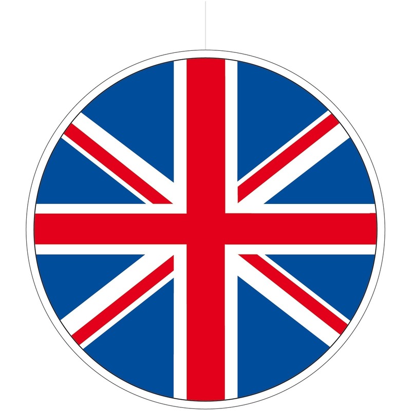 UK Great Britain vlag Union Jack hangdecoratie 28 cm