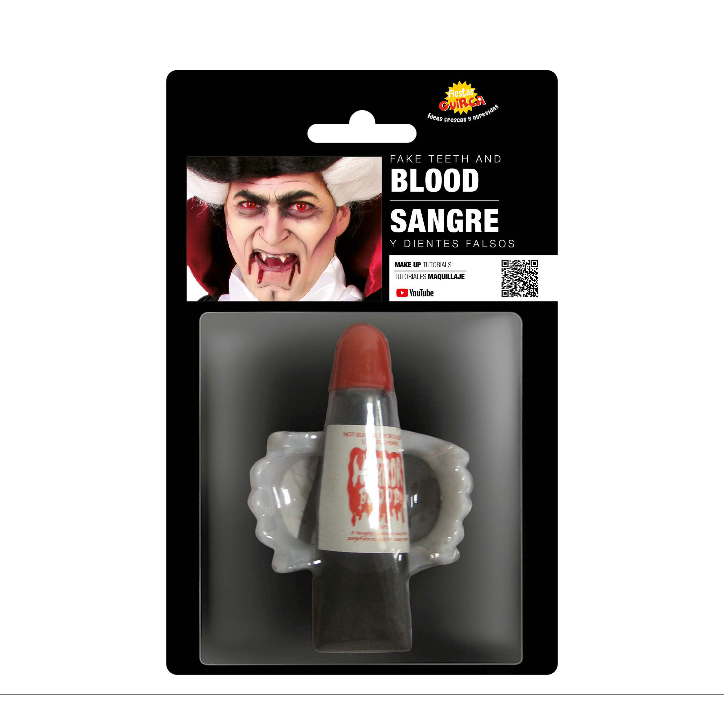 Vampier dracula tanden met nep bloed wit rood voor volwassenen