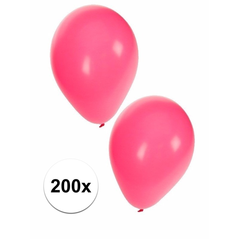 Versierings ballonnen roze, 200 st