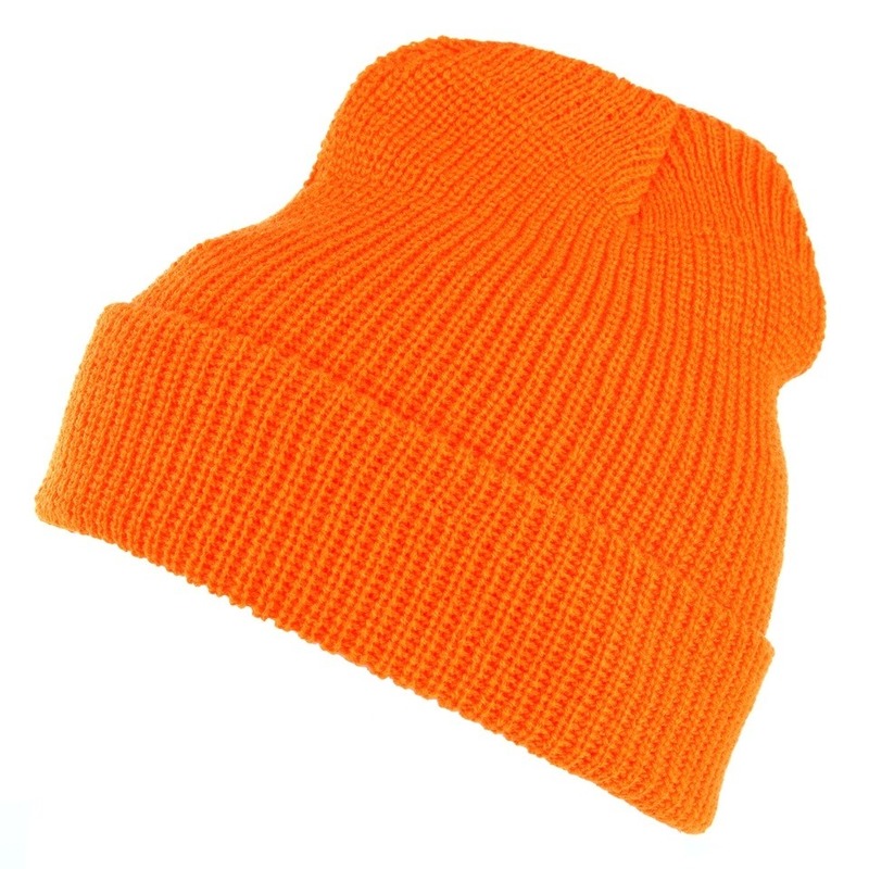 Warme winter muts voor volwassenen oranje