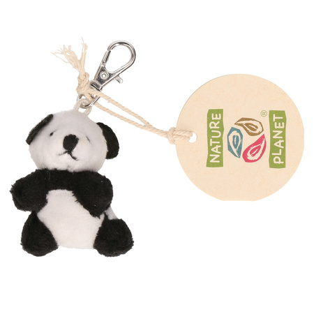 10x Pluche panda knuffel sleutelhangers 5 cm