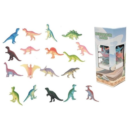 Plastic toy dinosaurs 18 pieces 6 cm