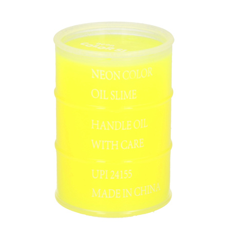 1x Cans toy/hobby slime/putty yellow in oil drum 5.5 x 8 cm 150 ml content