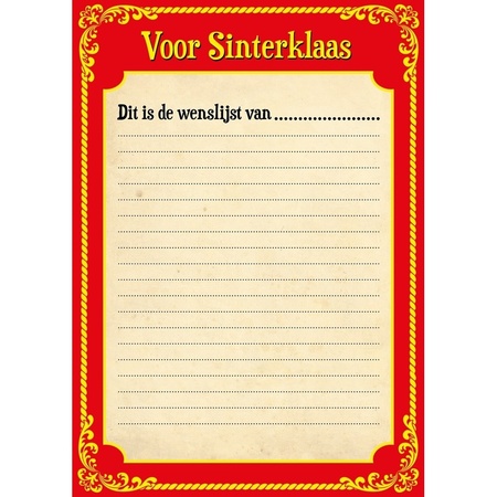 24x Papieren school Sinterklaasfeest kleurplaat placemats