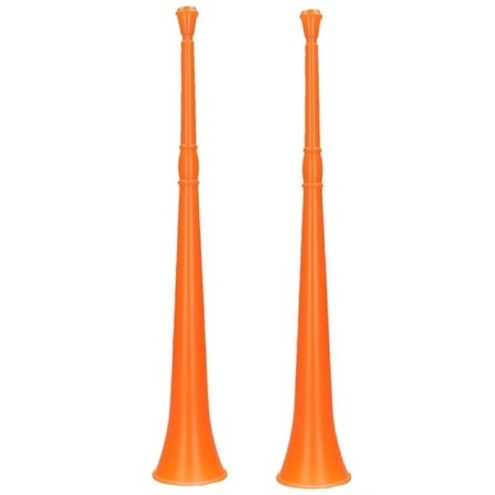 2x Speelgoed vuvuzela 48 cm