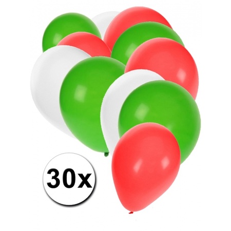 Rood wit groen pakket ballonnen