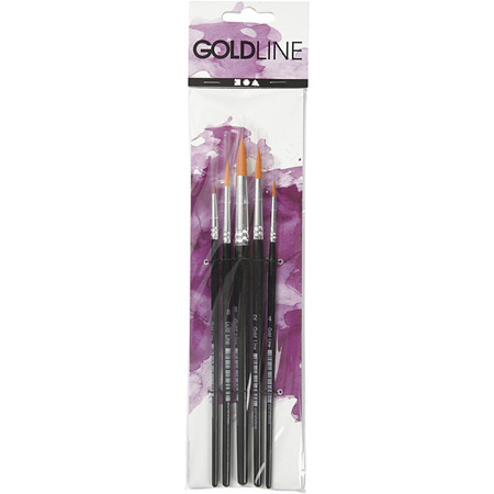 5x Paint brushes round synthetic