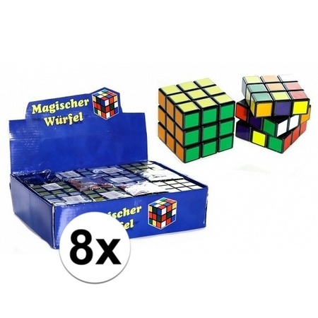 8x Budget cube game 7 cm