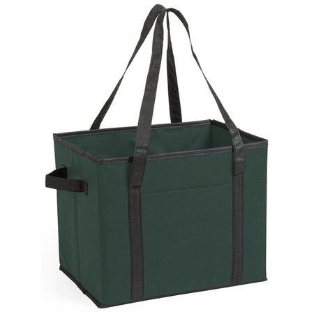 Auto kofferbak/kasten organizer tas groen vouwbaar 34 x 28 x 25 cm