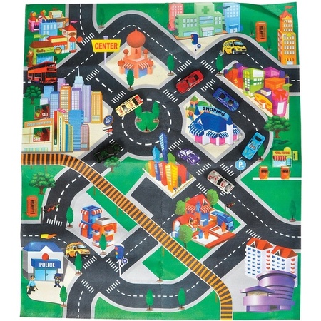 Play rug race track Down Town incl 2 cars