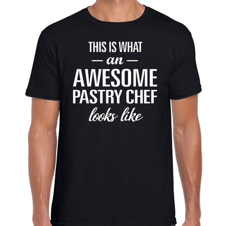 Awesome pastry chef / geweldige banketbakker cadeau t-shirt zwart voor heren