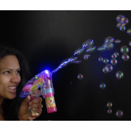 Bubble gun toy with LED light 14 cm
